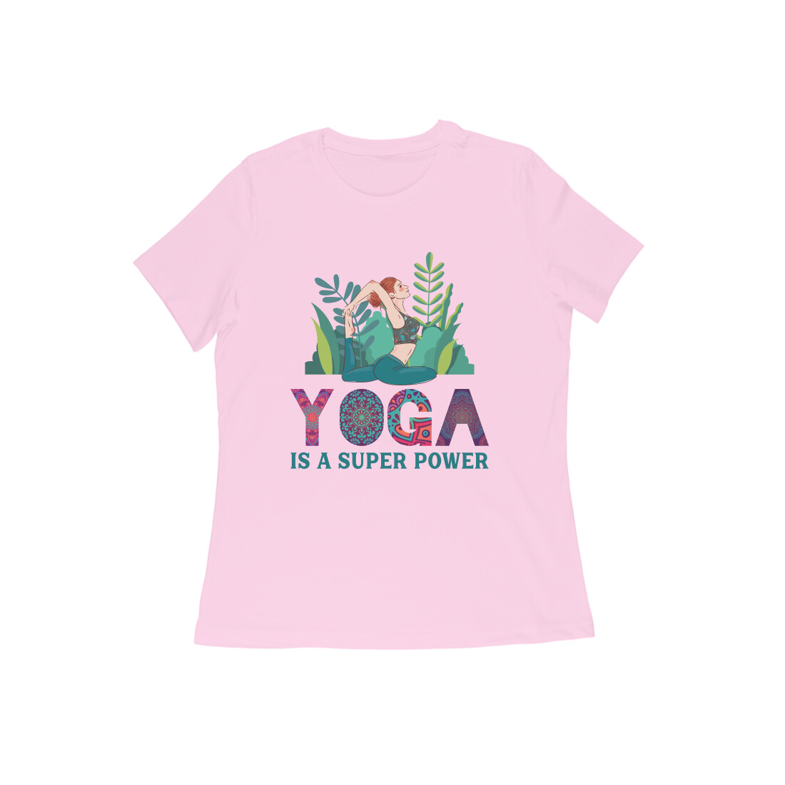 Women Exclusive | Yoga Collection | Yoga is a Super Power Tee - Image 2