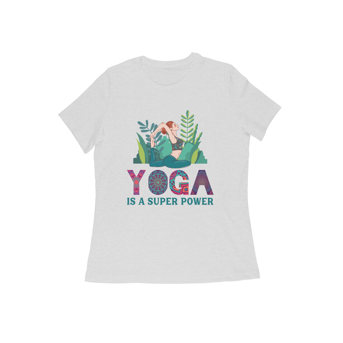 Women Exclusive | Yoga Collection | Yoga is a Super Power Tee - Image 3